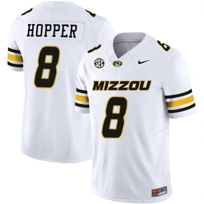 TyRon Hopper Jersey #8 Missouri Tigers Vapor Limited College Football Stitched White 8 TyRon Hopper Jersey #8 Missouri Tigers Vapor Limited College Football Stitched White