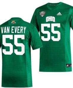 Vance Van Every Jersey #55 Ohio Bobcats College Football Uniform Green