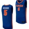 Will Richard Jersey #5 Florida Gators College Basketball 2023-24 Replica Uniform Royal