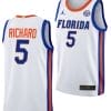 Will Richard Jersey #5 Florida Gators Limited College Basketball 2023-24 Home White