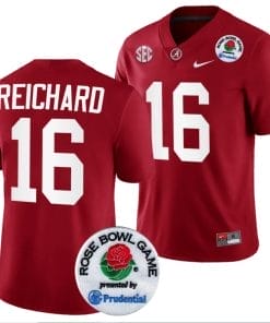 Will Reichard Jersey #16 Alabama Crimson Tide Rose Bowl Game 2024 Patch College Football Playoff Crimson