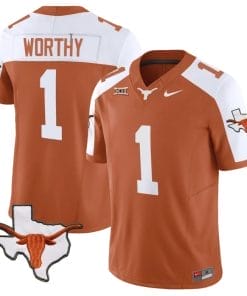 Xavier Worthy Jersey #1 Texas Longhorn Vapor Limited College Football Alternate