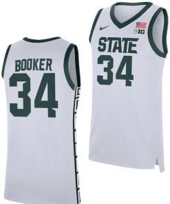 Xavier Booker Jersey #34 Michigan State Spartans Replica Basketball 2023-24 White