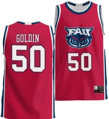 Vladislav Goldin Jersey #50 FAU Owls NIL College Basketball Lightweight Red 8 Vladislav Goldin Jersey #50 FAU Owls NIL College Basketball Lightweight Red