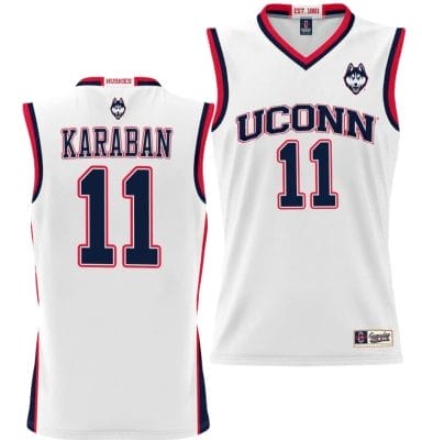 Alex Karaban Jersey #11 UConn Huskies NIL College Basketball Lightweight White 8 Alex Karaban Jersey #11 UConn Huskies NIL College Basketball Lightweight White