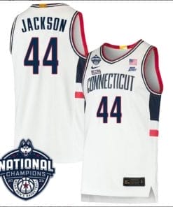 Andre Jackson Jersey #44 UConn Huskies 2023 National Champions College Basketball White