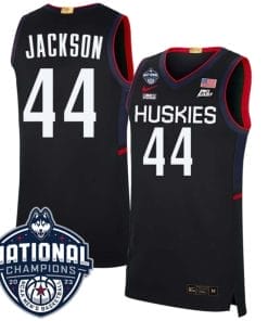Andre Jackson Jersey #44 UConn Huskies 2023 National Champions College Basketball Black