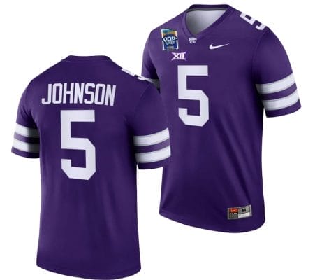 Avery Johnson Jersey #5 Kansas State Wildcats 2023 Pop-Tarts Bowl Football Purple