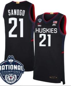 Adama Sanogo Jersey #21 UConn Huskies 2023 National Champions College Basketball Black