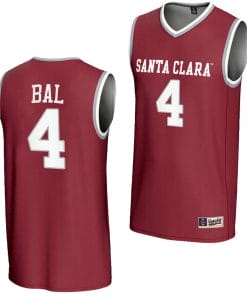 Adama Bal Jersey #4 Santa Clara Broncos Basketball NIL Lightweight Maroon