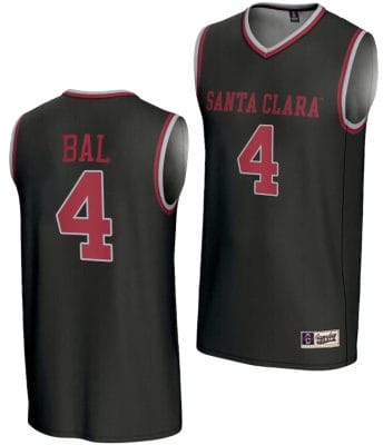 Adama Bal Jersey #4 Santa Clara Broncos Basketball NIL Lightweight Black
