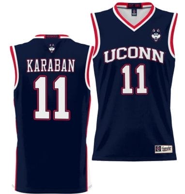 Alex Karaban Jersey #11 UConn Huskies NIL College Basketball Lightweight Navy