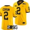 Blake Corum Jersey #2 Michigan Wolverines 2024 Football National Championship Playoff Yellow 4 Blake Corum Jersey #2 Michigan Wolverines 2024 Football National Championship Playoff Yellow