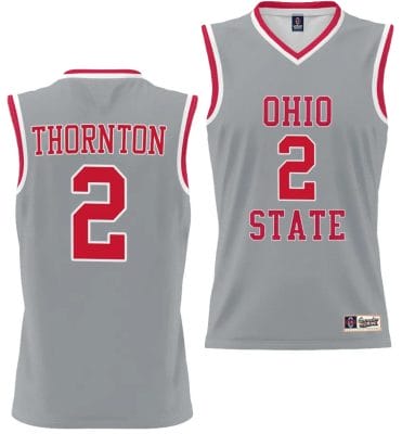 Bruce Thornton Jersey #2 Ohio State Buckeyes College Basketball Lightweight Gray 8 Bruce Thornton Jersey #2 Ohio State Buckeyes College Basketball Lightweight Gray