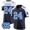 British Brooks Jersey #24 North Carolina Tar Heels Vapor Limited College Football Navy Alternate