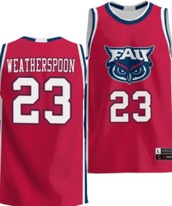 Brandon Weatherspoon Jersey #23 FAU Owls NIL Basketball Lightweight Red