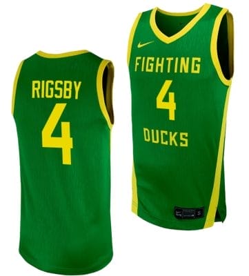 Brennan Rigsby Jersey #4 Oregon Ducks Replica College Basketball uniform Green