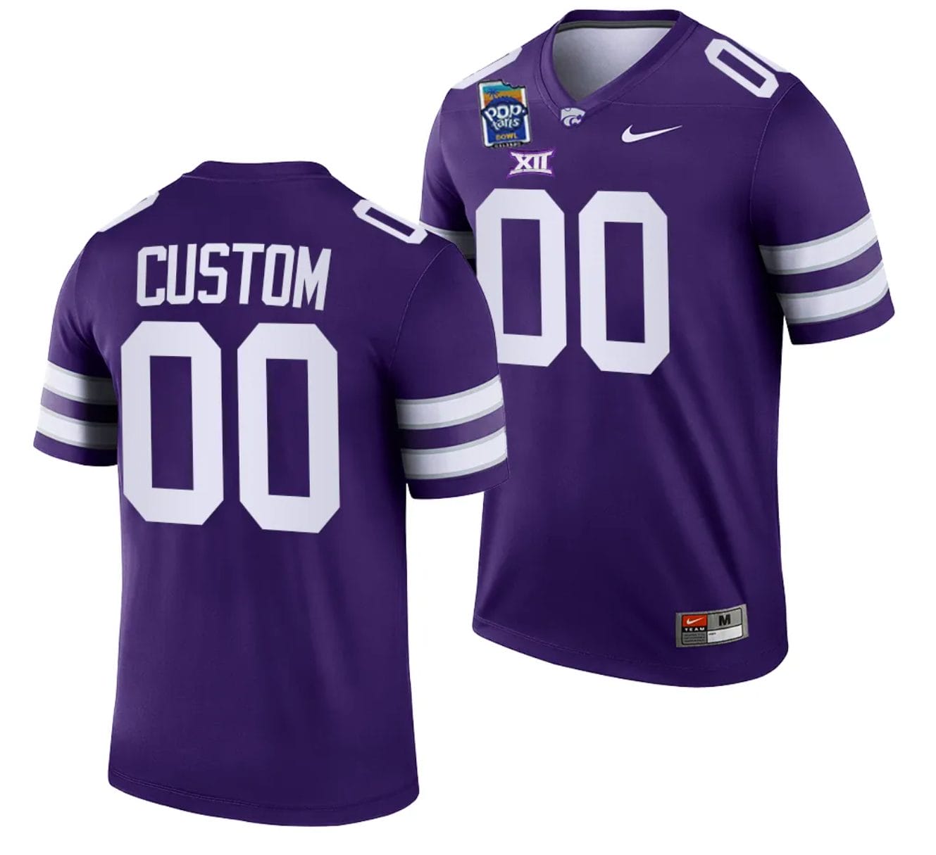 Custom Kansas State Wildcats Jersey Name and Number 2023 Pop-Tarts Bowl Football Purple 1 Custom Kansas State Wildcats Jersey Name and Number 2023 Pop-Tarts Bowl Football Purple