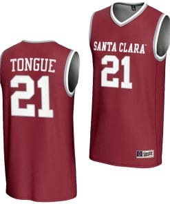 Camaron Tongue Jersey #21 Santa Clara Broncos Basketball NIL Lightweight Maroon
