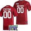 Custom Jacksonville State Gamecocks Jersey Name and Number 2023 New Orleans Bowl Patch Football Red
