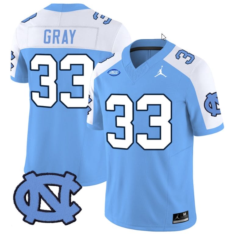 Cedric Gray Jersey #33 North Carolina Tar Heels Vapor Limited College Football Blue Alternate 1 Cedric Gray Jersey #33 North Carolina Tar Heels Vapor Limited College Football Blue Alternate