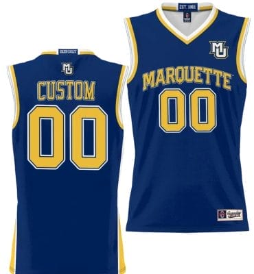 Custom Marquette Golden Eagles Jersey Name and Number NIL Basketball Navy