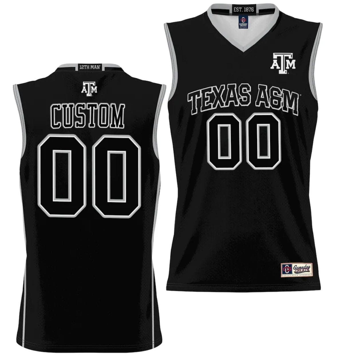 Custom Texas Aggies Jersey Name and Number NIL College Basketball Jersey Lightweight Black 1 Custom Texas Aggies Jersey Name and Number NIL College Basketball Jersey Lightweight Black