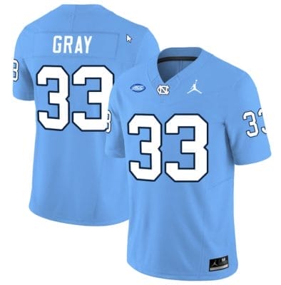 Cedric Gray Jersey #33 North Carolina Tar Heels Vapor Limited College Football Blue