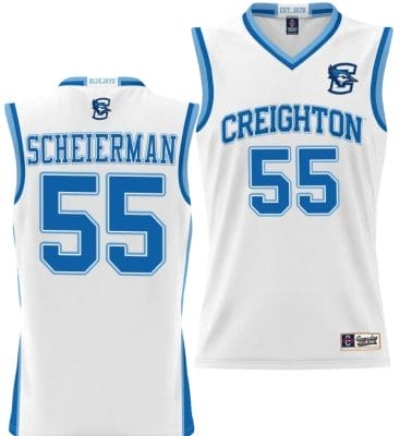 Baylor Scheierman Jersey #55 Creighton Bluejays College NIL Basketball Lightweight White