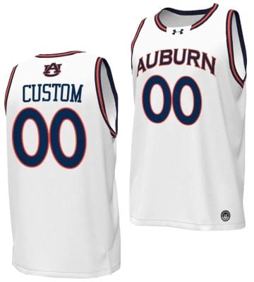 Custom Auburn Tigers Jersey Name and Number Replica College Basketball 2023-24 White