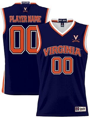Custom Virginia Cavaliers Jersey Name and Number GameDay Greats Basketball Lightweight Navy