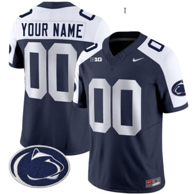 Custom Penn State Nittany Lions Jersey Name and Number Vapor Limited College Football All Stitched Navy Alternate 8 Custom Penn State Nittany Lions Jersey Name and Number Vapor Limited College Football All Stitched Navy Alternate
