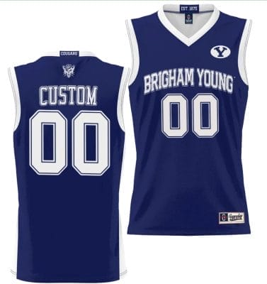Custom BYU Cougars Jersey Name and Number NIL College Basketball Jersey Lightweight Navy 8 Custom BYU Cougars Jersey Name and Number NIL College Basketball Jersey Lightweight Navy