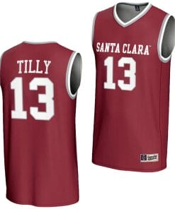 Christoph Tilly Jersey #13 Santa Clara Broncos Basketball NIL Lightweight Maroon
