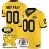 Custom Michigan Wolverines Jersey Name and Number 1000 Wins Rose Bowl Patch Maize 4 Custom Michigan Wolverines Jersey Name and Number 1000 Wins Rose Bowl Patch Maize