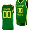 Custom Oregon Ducks Jersey Name, Number NIL Basketball Green 5 Custom Oregon Ducks Jersey Name and Number Replica College Basketball uniform Green