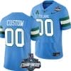 Custom Tulane Green Wave Jersey Name and Number 2022 ACC Football Championship Blue 4 Custom Tulane Green Wave Jersey Name and Number 2022 ACC Football Championship Blue