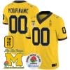 Custom Michigan Wolverines Jersey Name and Number Vapor TM 42 Honor – Rose Bowl Patch Football Maize