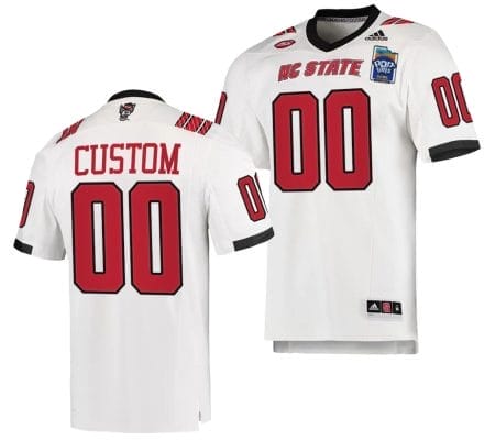 Custom NC State Wolfpack Jersey Name and Number 2023 Pop-Tarts Bowl Football White