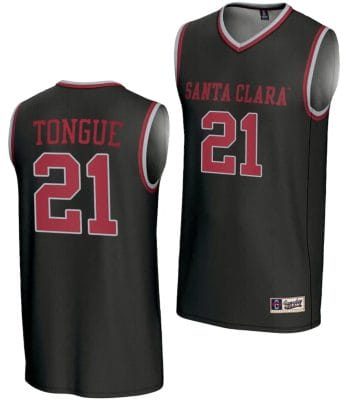 Camaron Tongue Jersey #21 Santa Clara Broncos Basketball NIL Lightweight Black