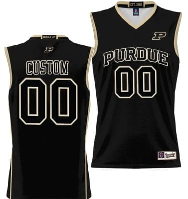 Custom Purdue Boilermakers Jersey Name and Number NIL College Basketball Lightweight Black