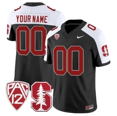Custom Standford Cardinal Jersey Name and Number Vapor Limited College Football Black Alternate