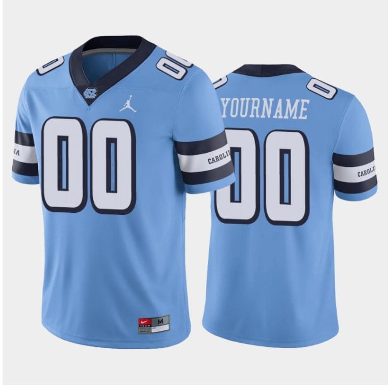 Custom North Carolina Tar Heels Jersey Name and Number College Football Blue 1 Custom North Carolina Tar Heels Jersey Name and Number College Football Blue
