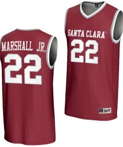 Carlos Marshall Jr Jersey #22 Santa Clara Broncos Basketball NIL Lightweight Maroon