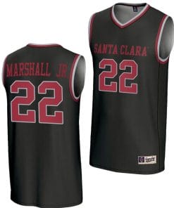 Carlos Marshall Jr Jersey #22 Santa Clara Broncos Basketball NIL Lightweight Black