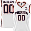 Custom Virginia Cavaliers Jersey Name and Number GameDay Greats Basketball Lightweight White 5 Custom Virginia Cavaliers Jersey Name and Number GameDay Greats Basketball Lightweight White