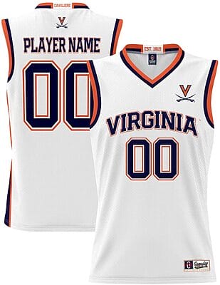 Custom Virginia Cavaliers Jersey Name and Number GameDay Greats Basketball Lightweight White 8 Custom Virginia Cavaliers Jersey Name and Number GameDay Greats Basketball Lightweight White