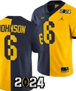 Cornelius Johnson Jersey #6 Michigan Wolverines 2024 Football National Championship Playoff Mazie