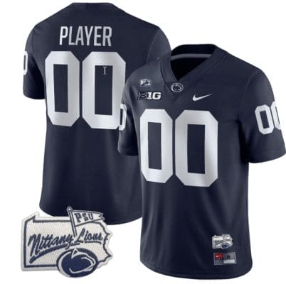 Custom Penn State Nittany Lions Jersey Name and Number PSU Patch College Football All Stitched Navy 8 Custom Penn State Nittany Lions Jersey Name and Number PSU Patch College Football All Stitched Navy
