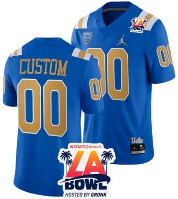 Custom UCLA Bruins Jersey Name and Number 2023 LA Bowl College Football Blue